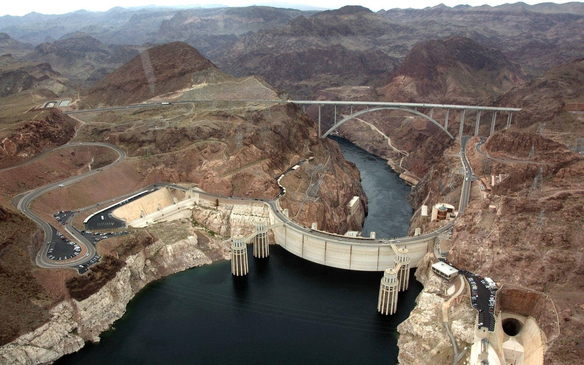 Mountains Around Hoover Dam Background