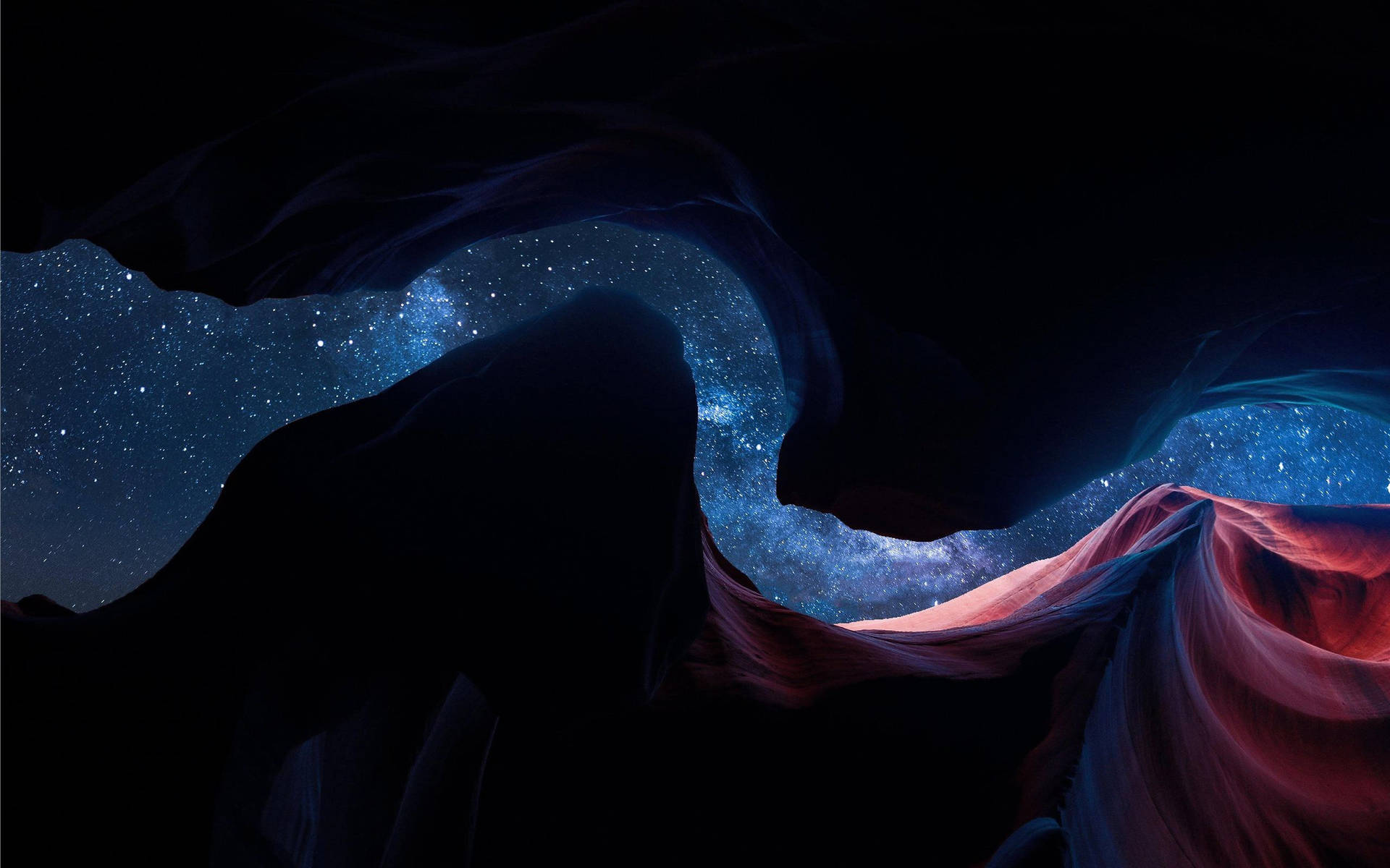 Mountains Galaxy Sky Macbook Pro Aesthetic Background