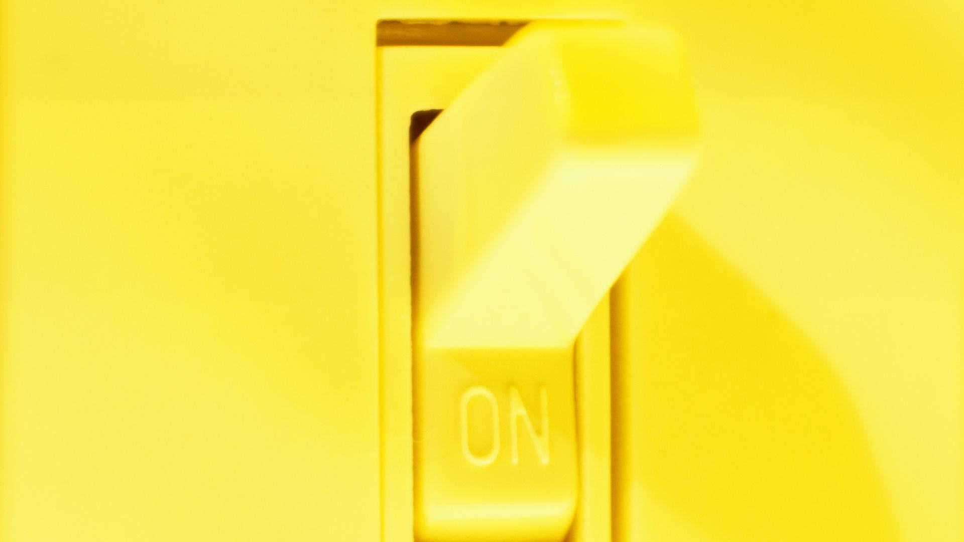 Mounted Switch Yellow Color Background