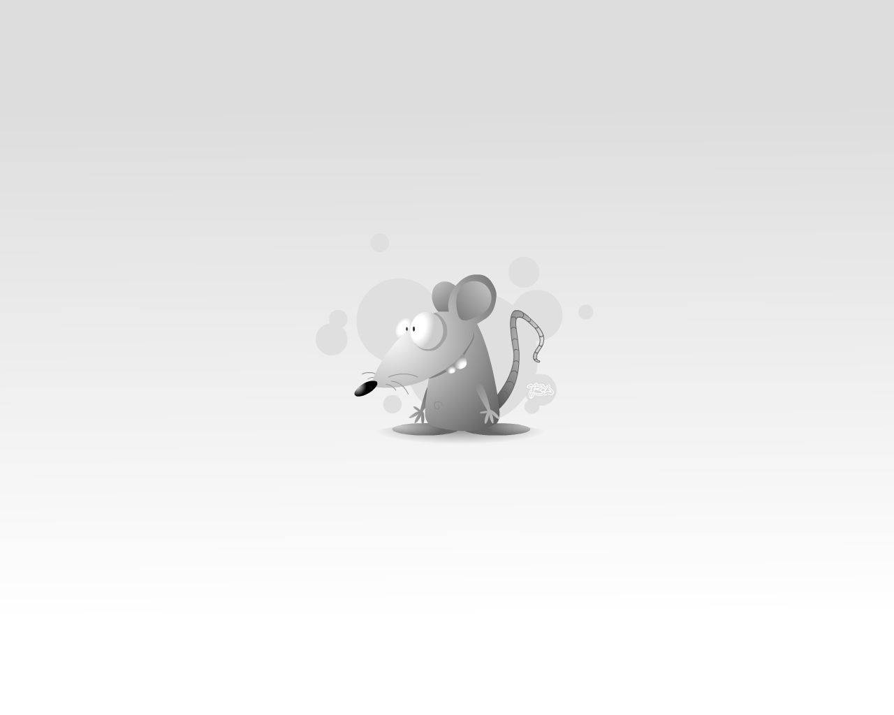 Mouse In Cartoon Style Art