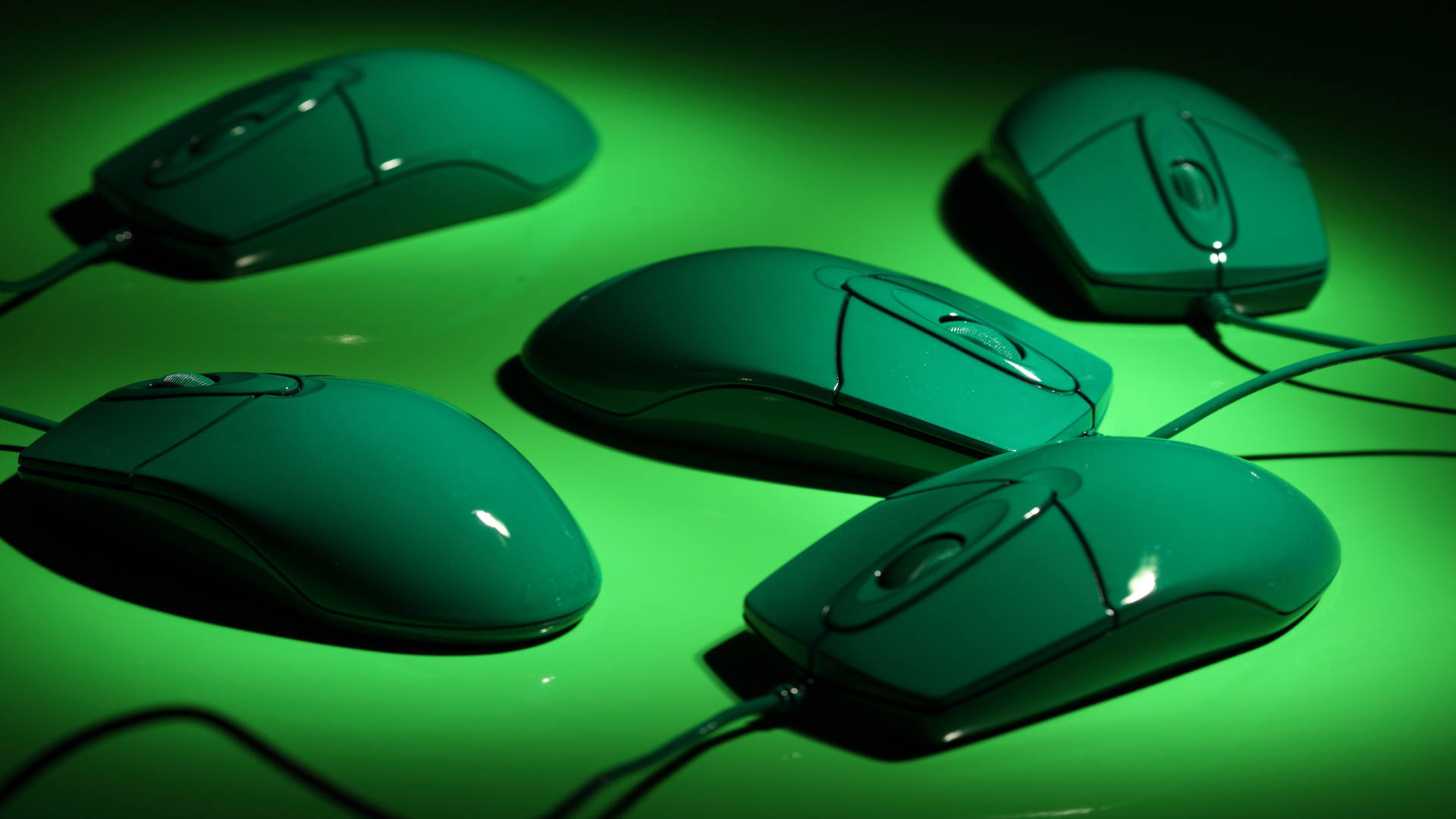 Mouse Painted In Green