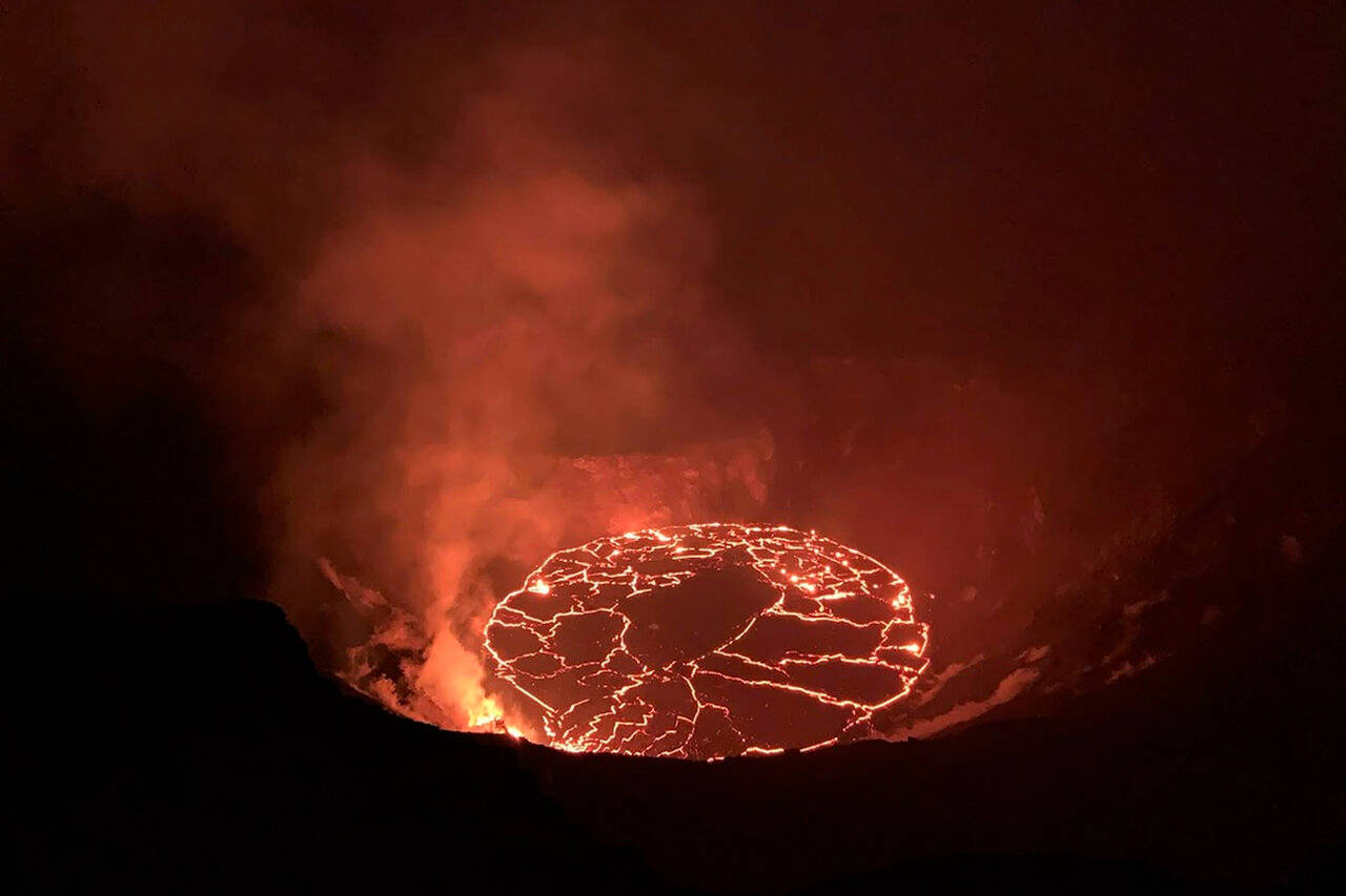 Mouth Of Kilauea Volcano Background