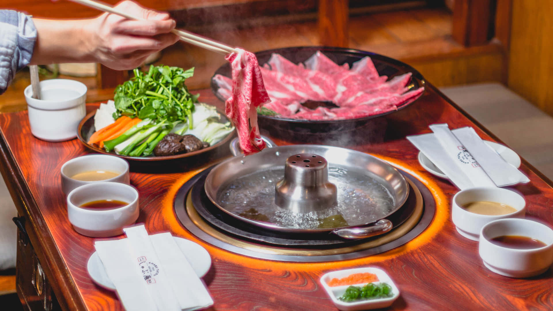 Mouth-watering Shabu-shabu Background