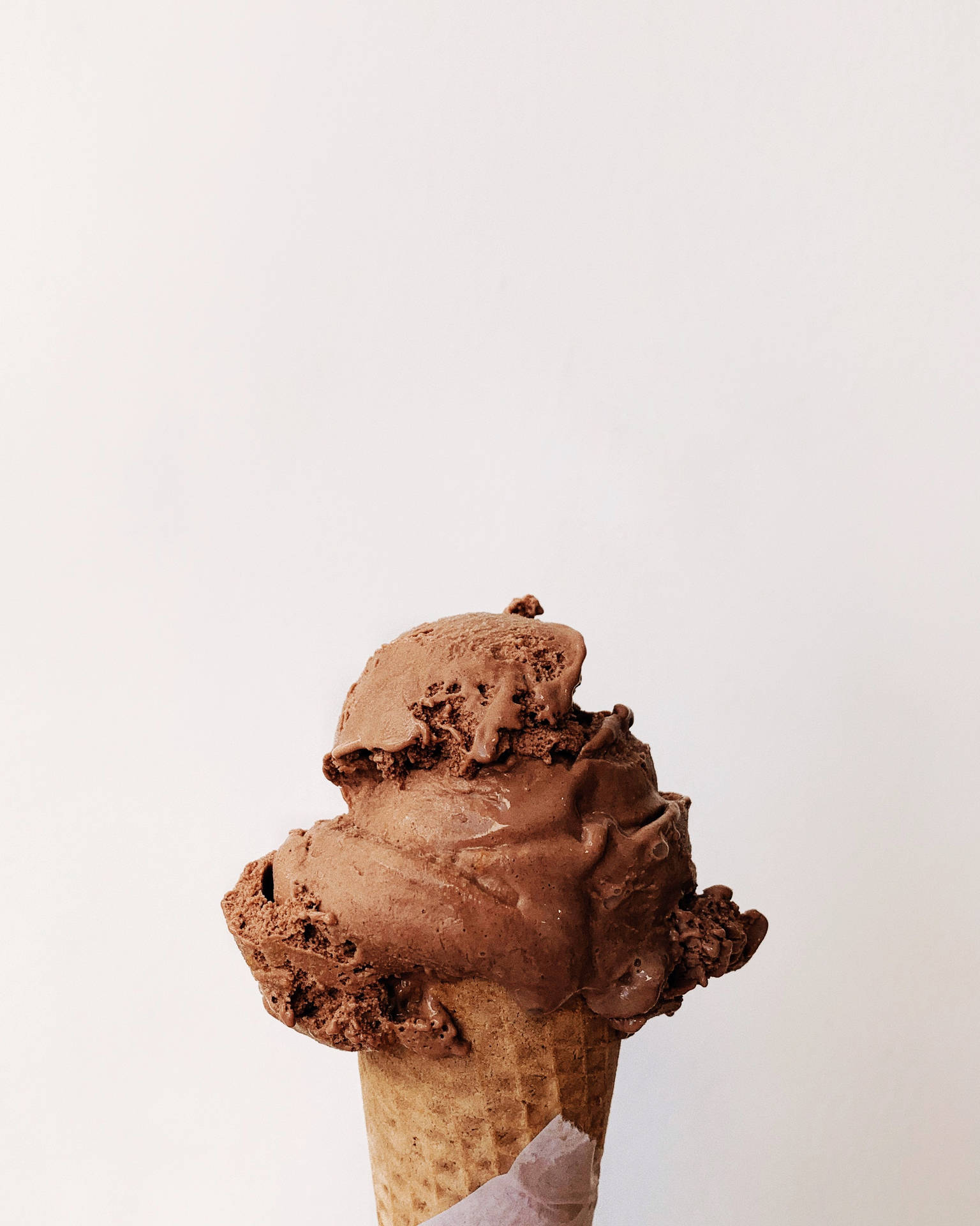 Mouthwatering Chocolate Ice Cream Background