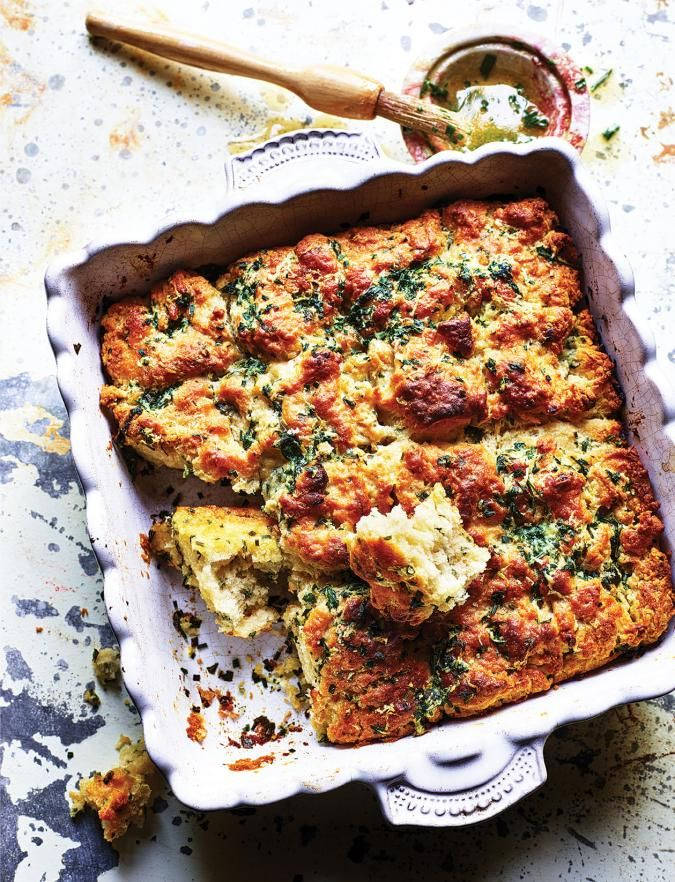 Mouthwatering Garlic Buttermilk Bread Background