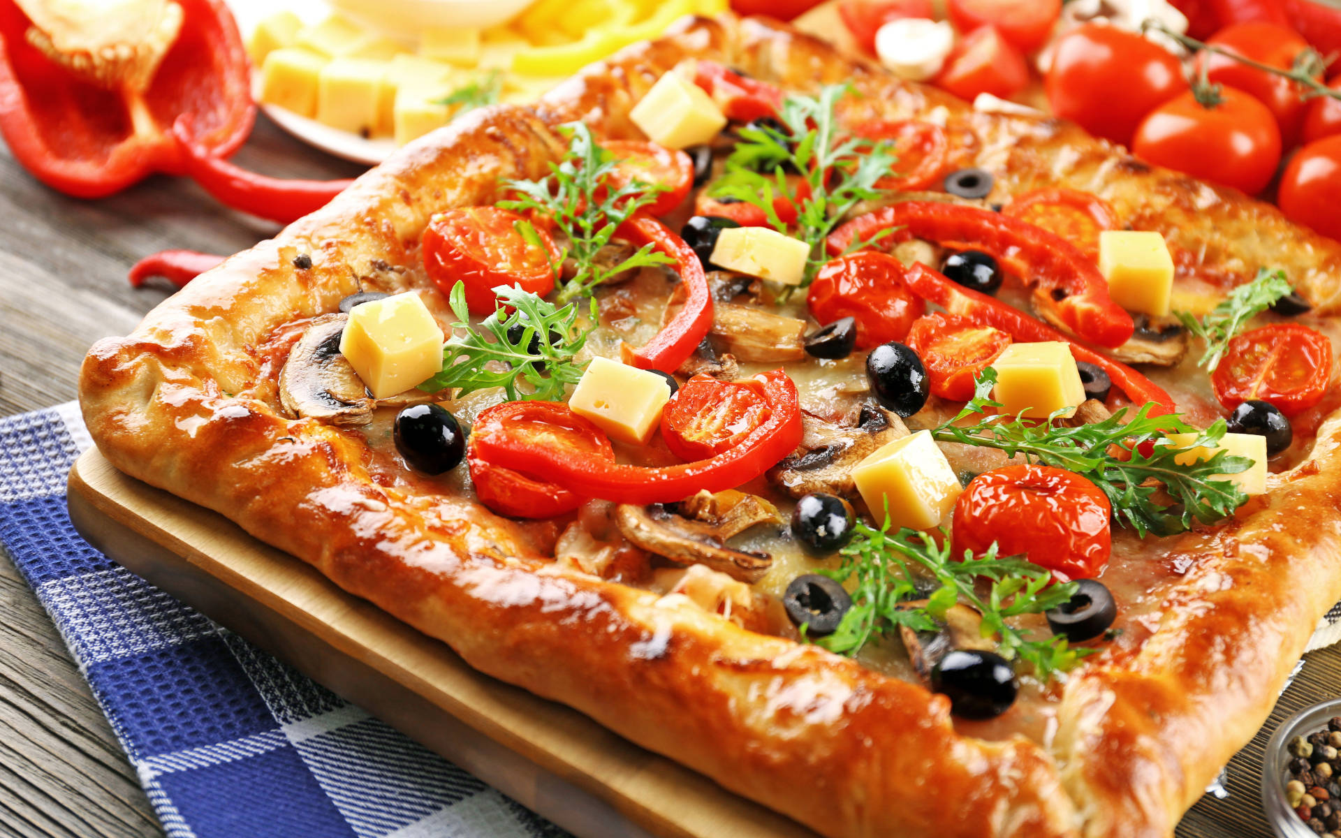 Mouthwatering Sicilian Pizza Background