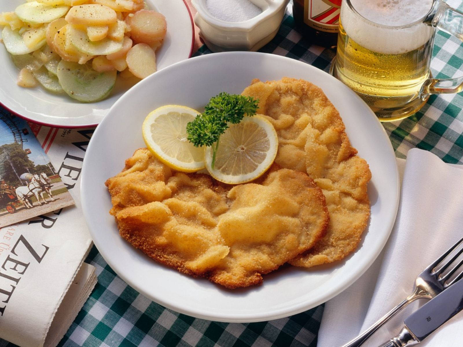 Mouthwatering Sight Of Wiener Schnitzel Background