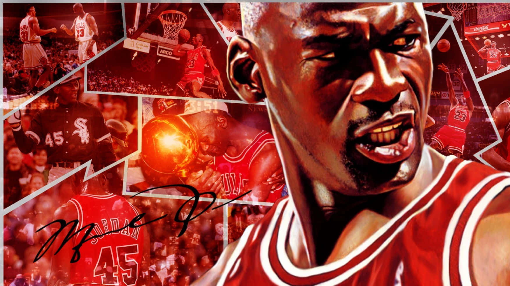 Move Ahead With Confidence In Red Jordan Background