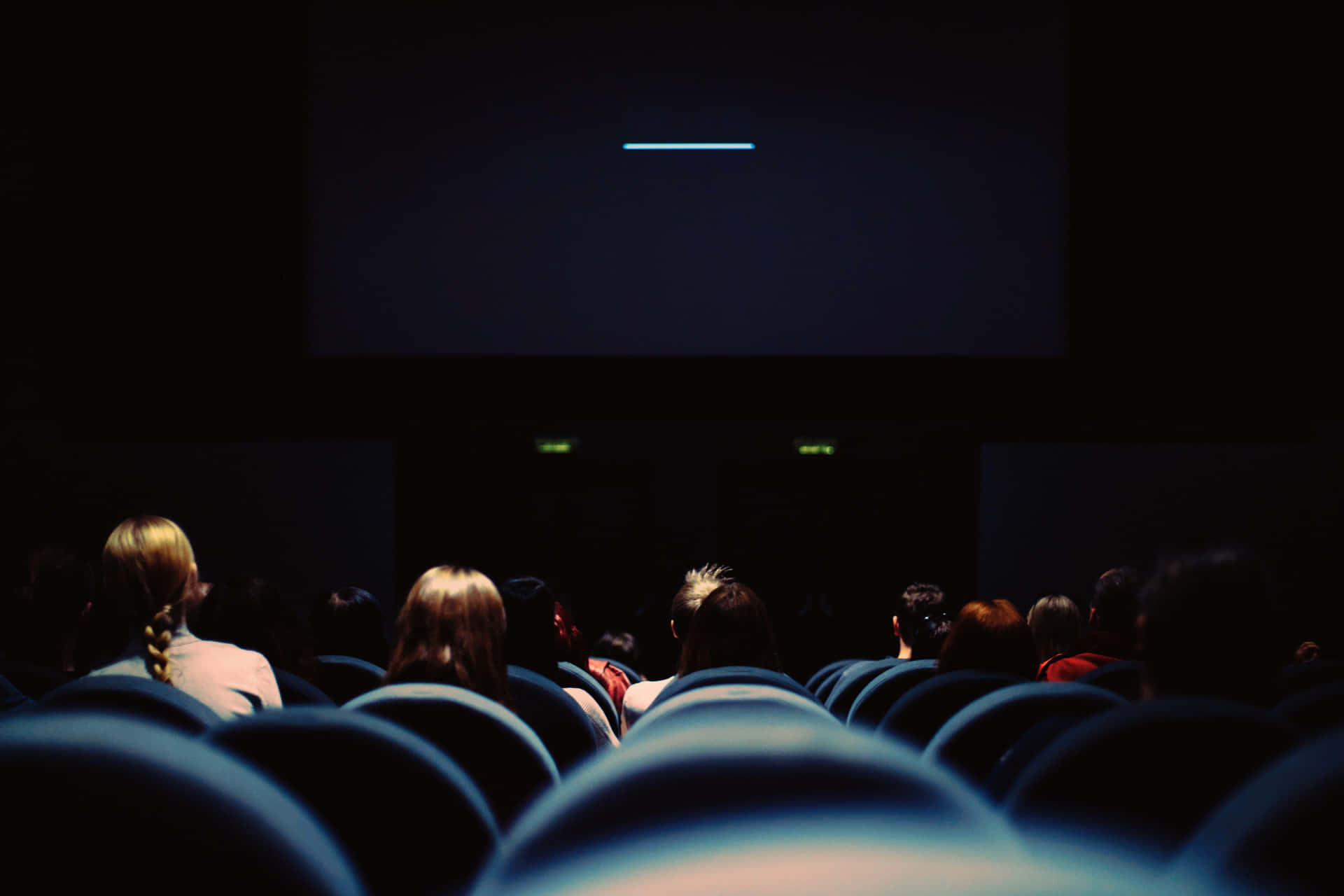 Movie Theater Audience Waiting Background