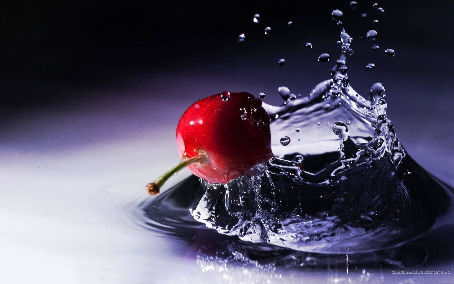 Moving Desktop Cherry Splash Background