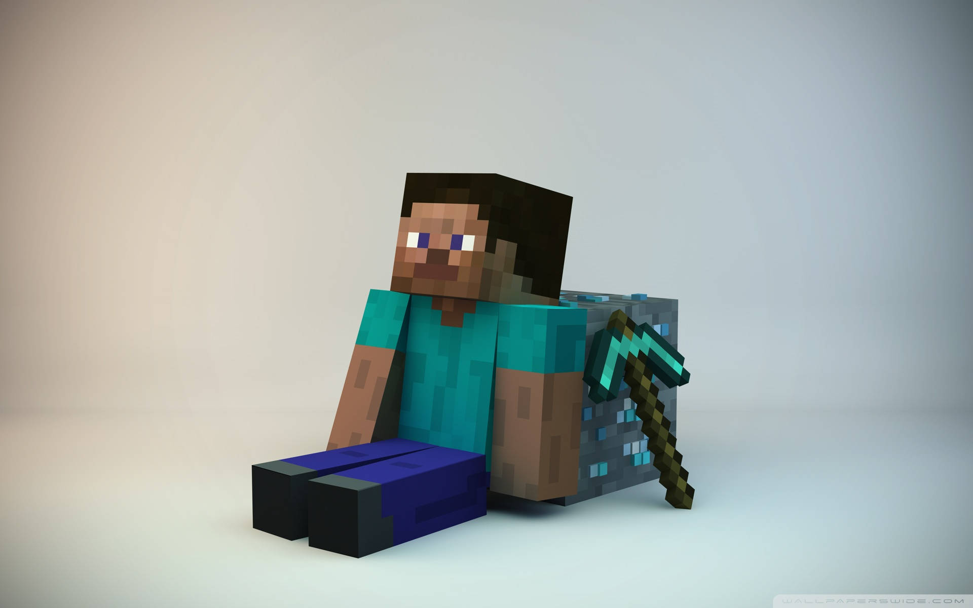 Moving Minecraft Steve Sitting