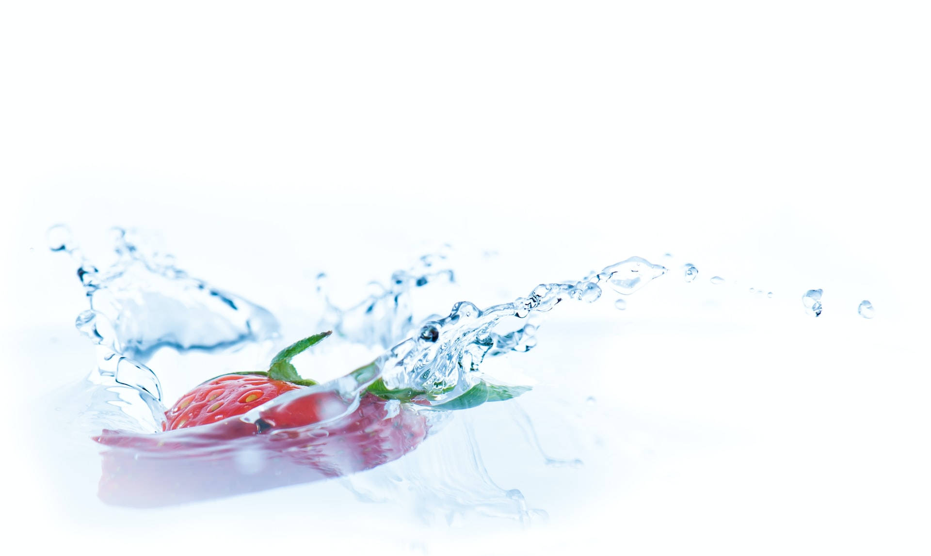 Moving Water And Strawberry Background