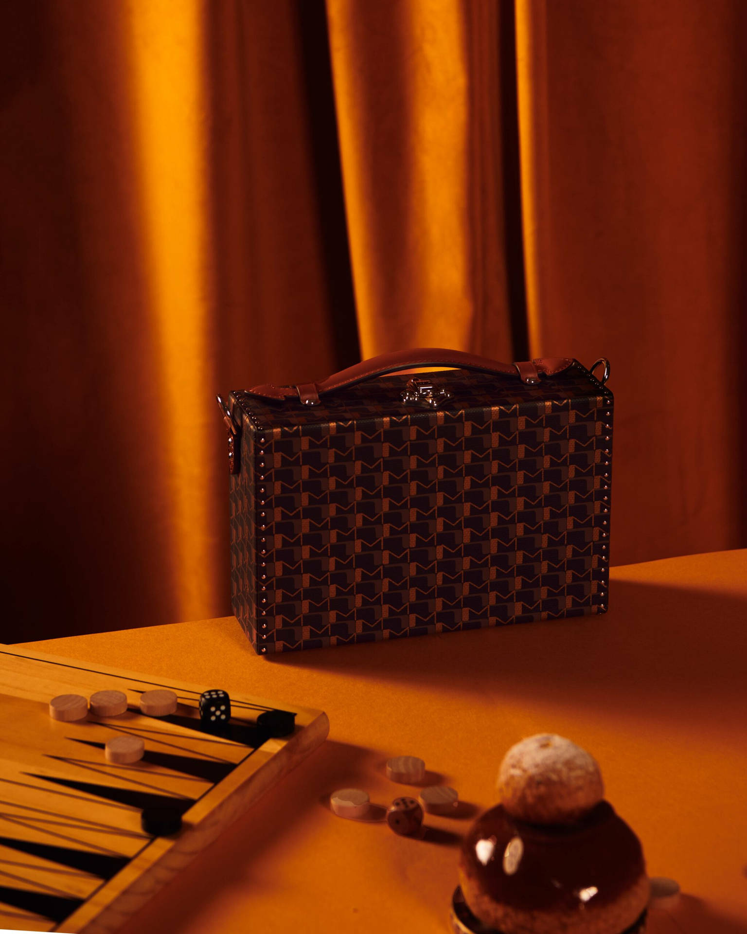 Moynat Monogram Briefcase Background