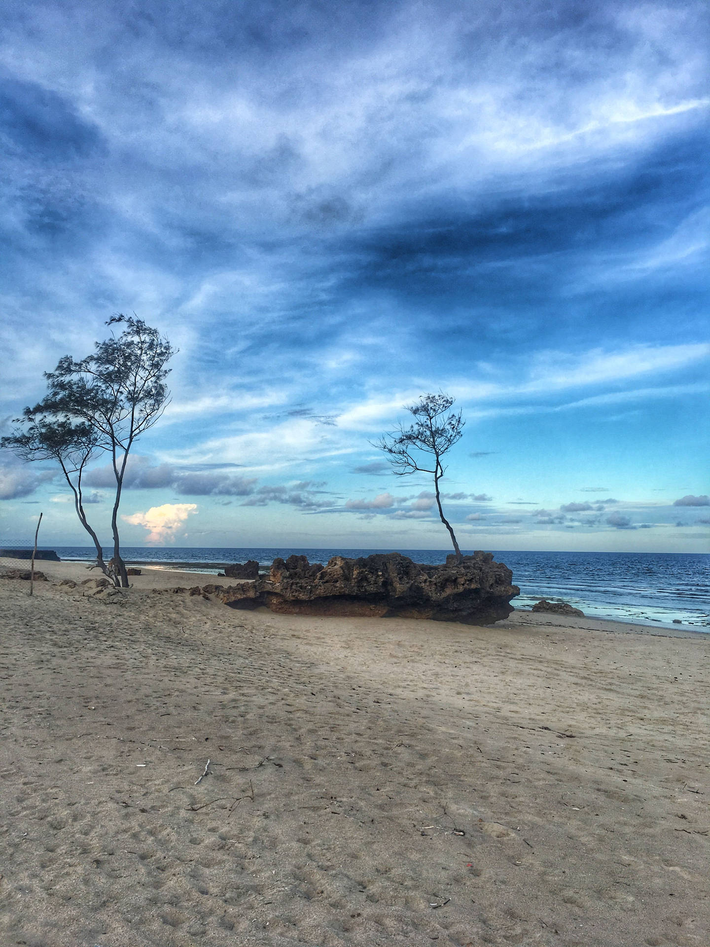 Mozambique Cloudy Beach Sky Background