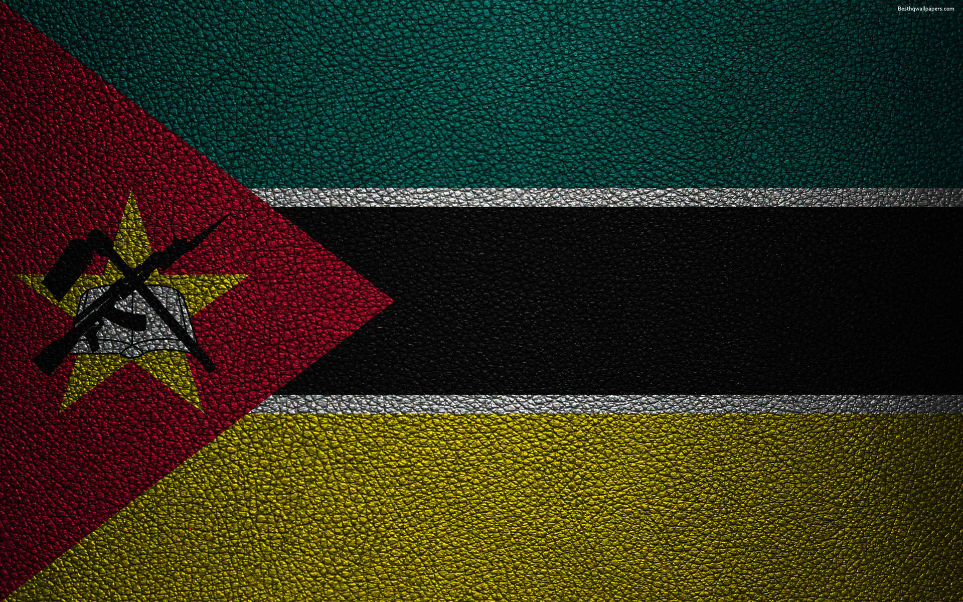 Mozambique Flag Textured Background