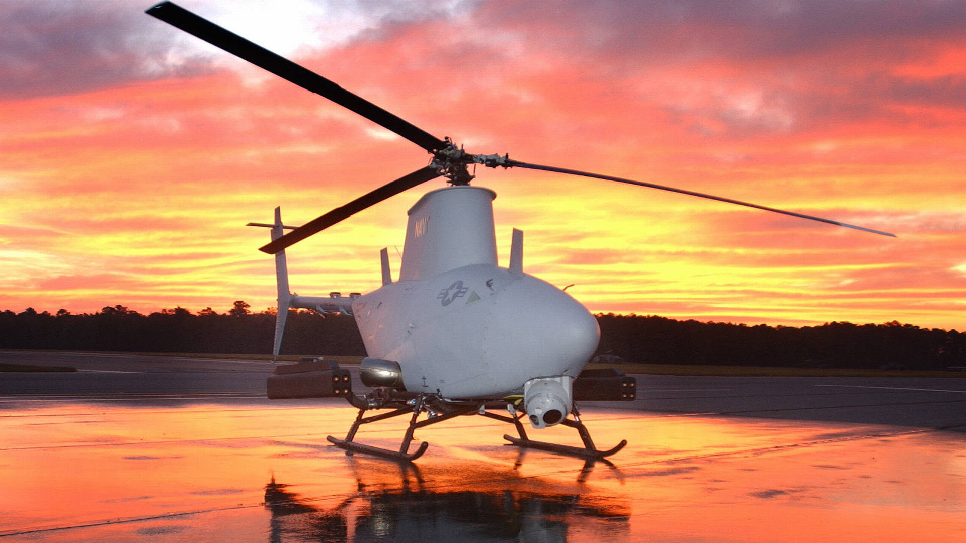 Mq-8 Fire Scout Helicopter 4k Background
