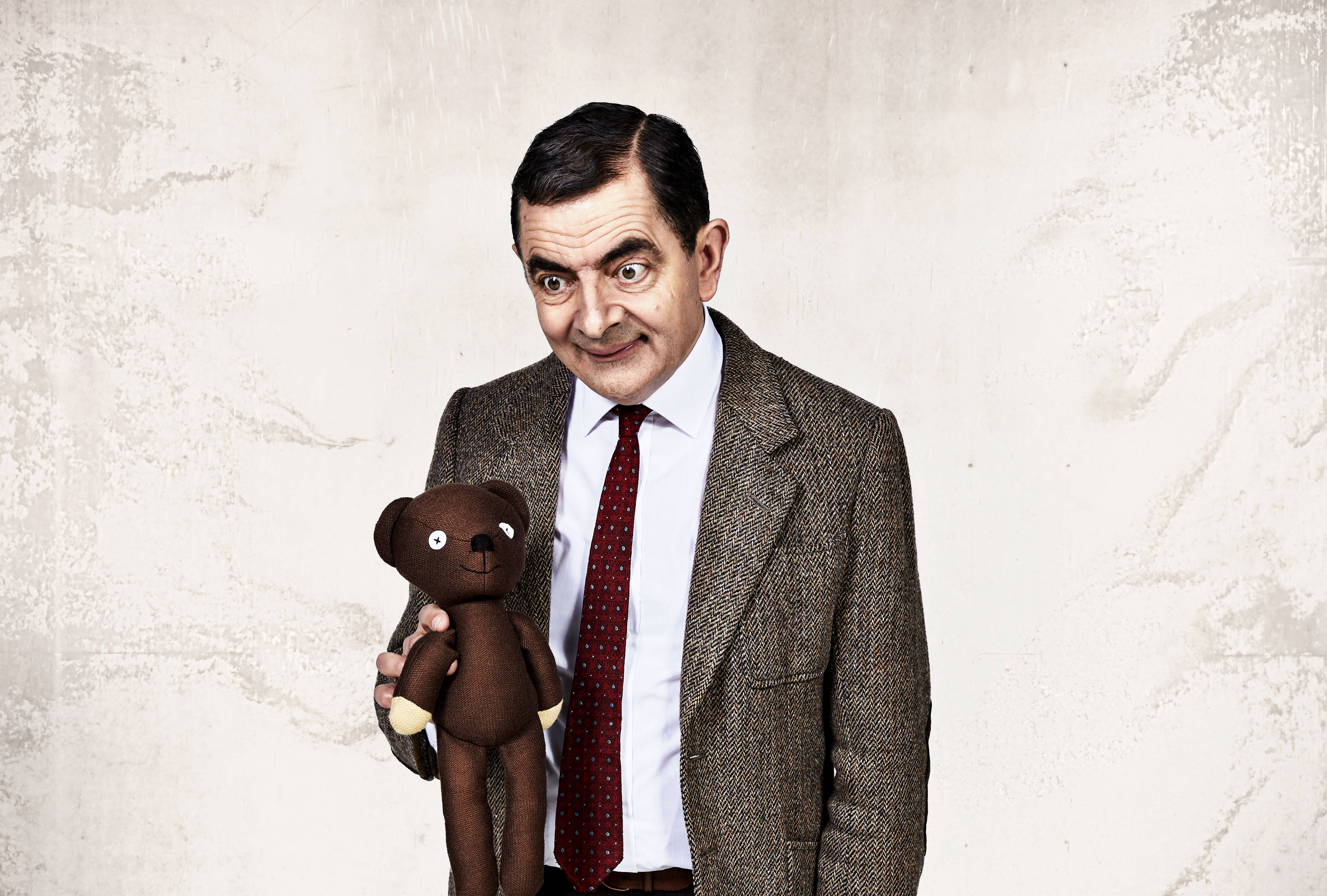 Mr Bean 4k With Teddy Bear Background