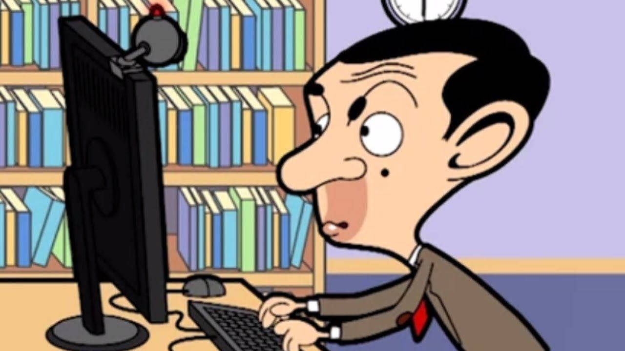 Mr. Bean Cartoon Computer