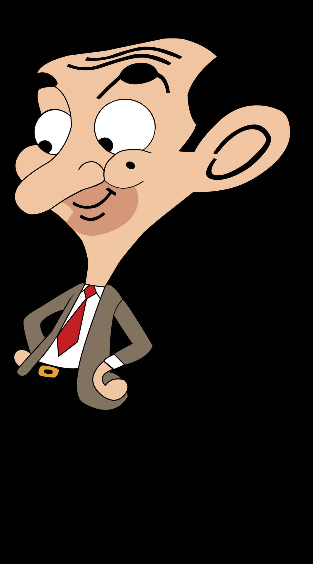 Mr. Bean Cartoon White Background