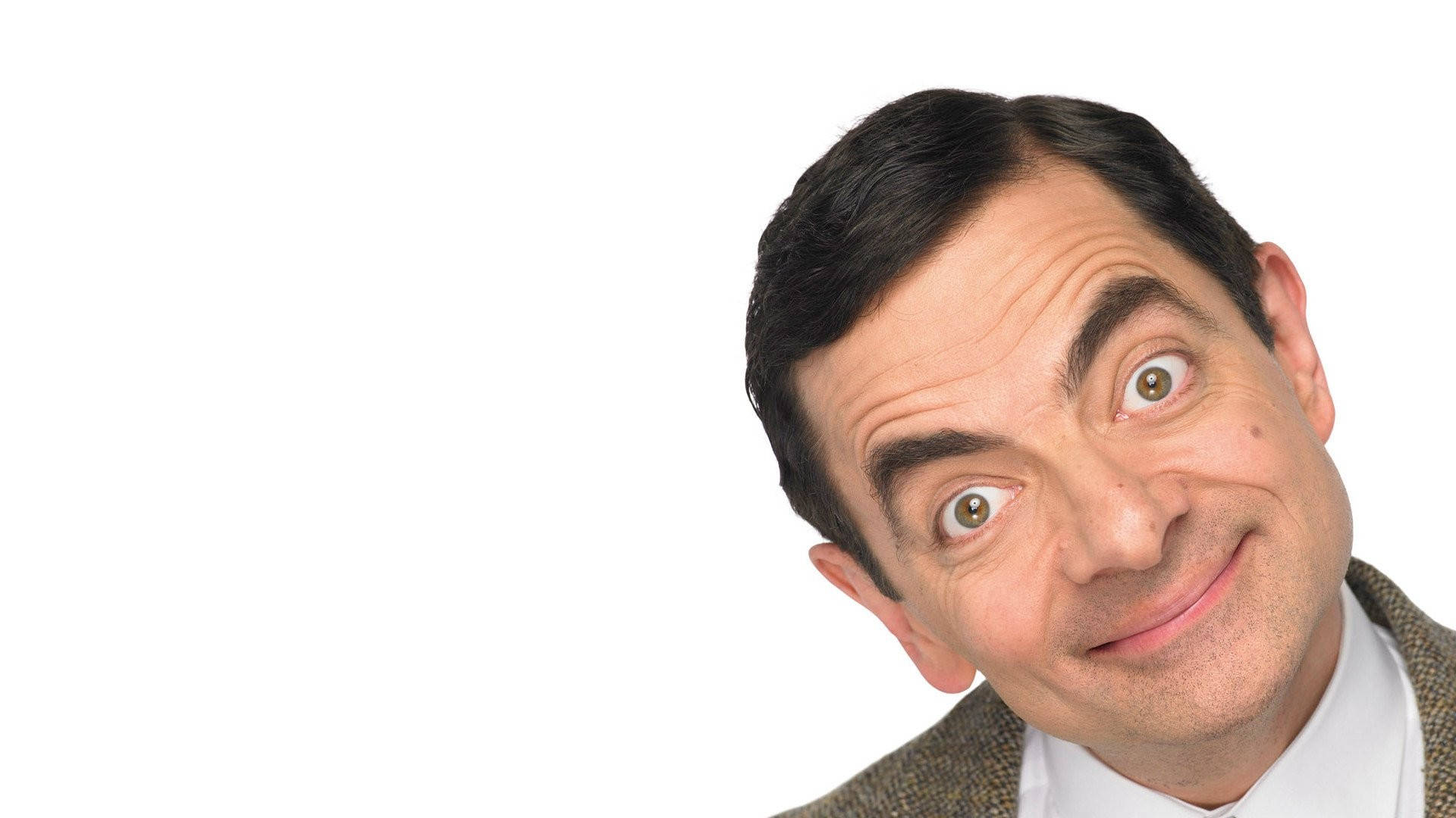 Mr. Bean Face In White Background Background