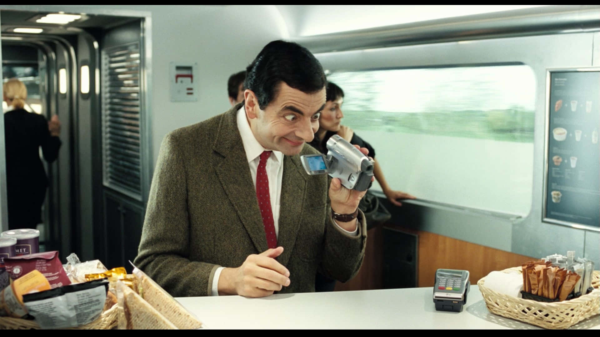 Mr Bean Train Camcorder Scene Background