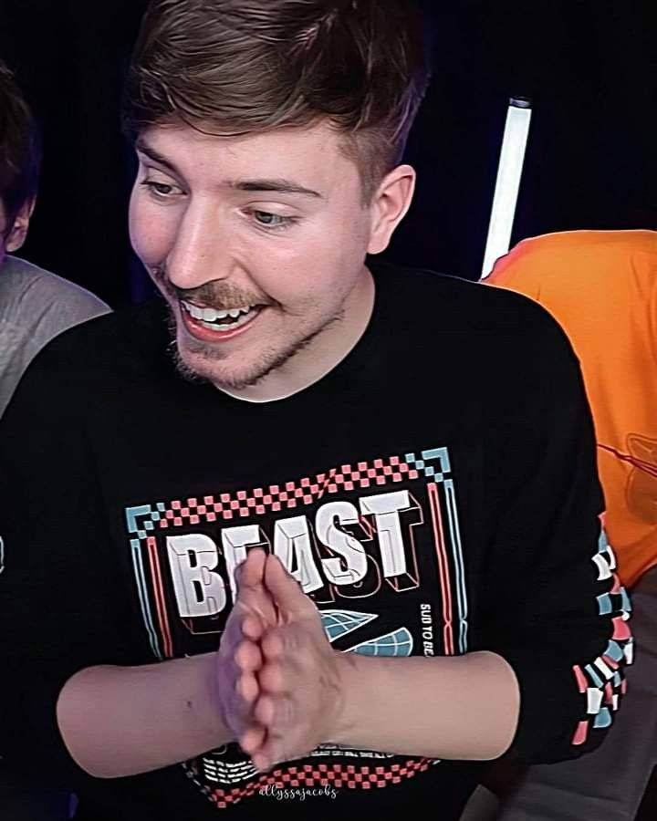 Mr Beast Hands Pressed Together Background