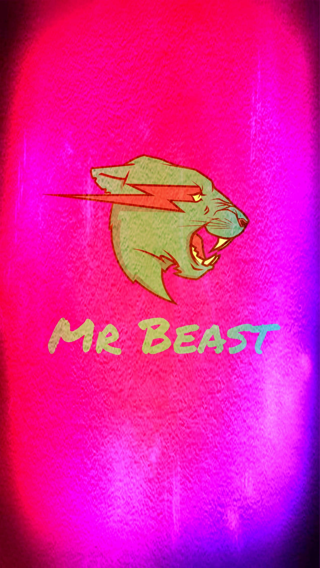 Mr Beast Logo In Hot Pink Background