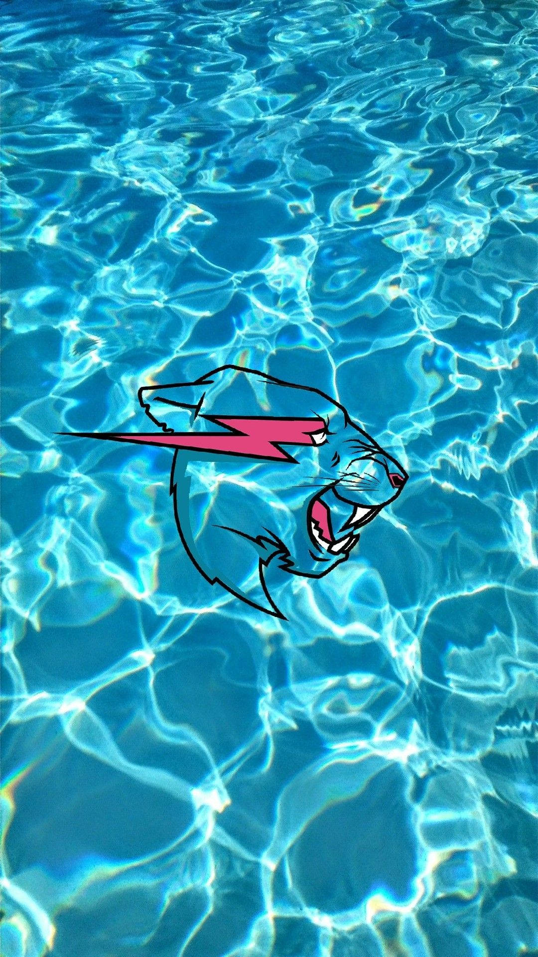 Mr Beast Logo In Rippled Water Background