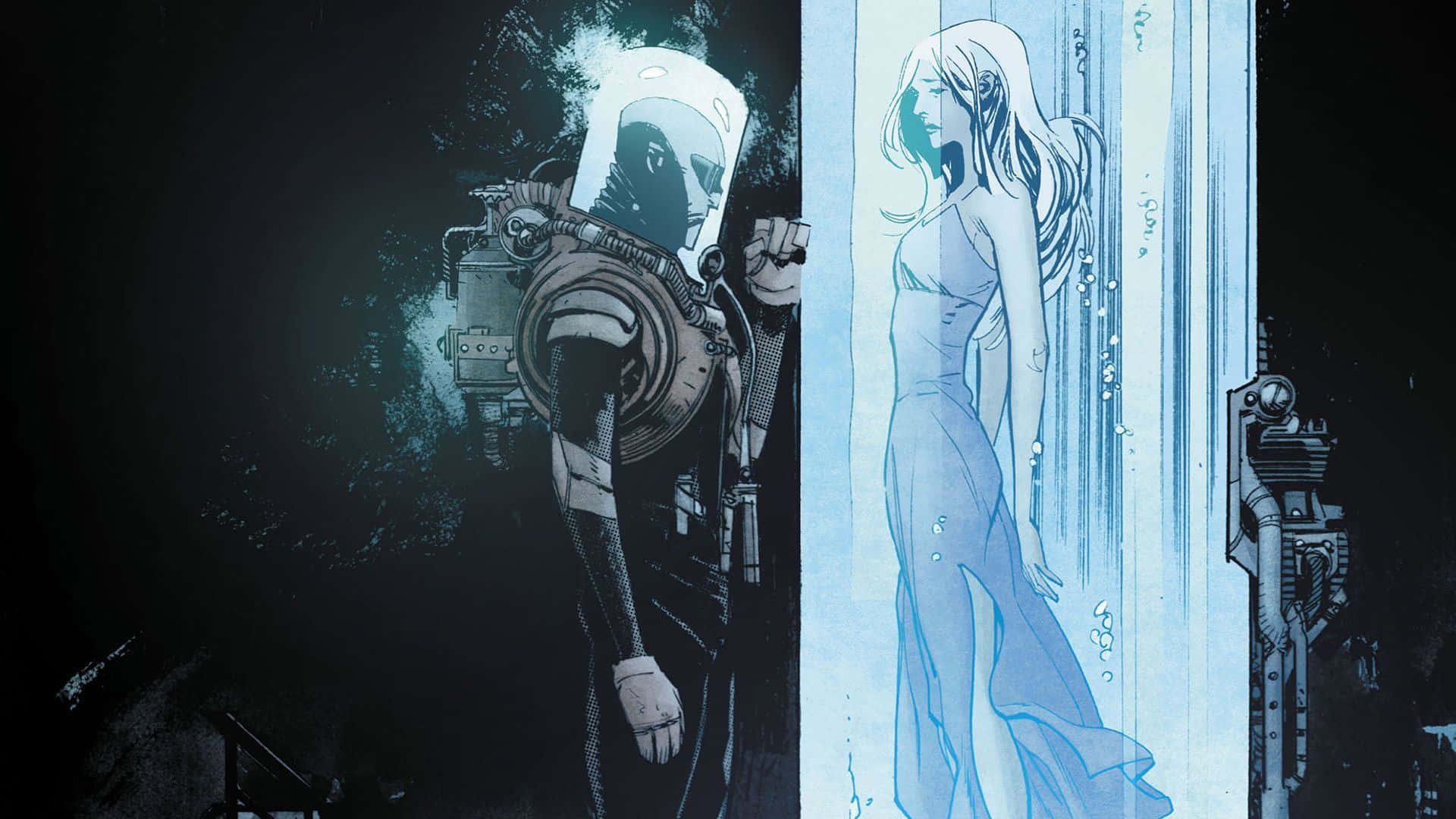 Mr. Freeze Dominating The Scene In A Chilling Pose Background