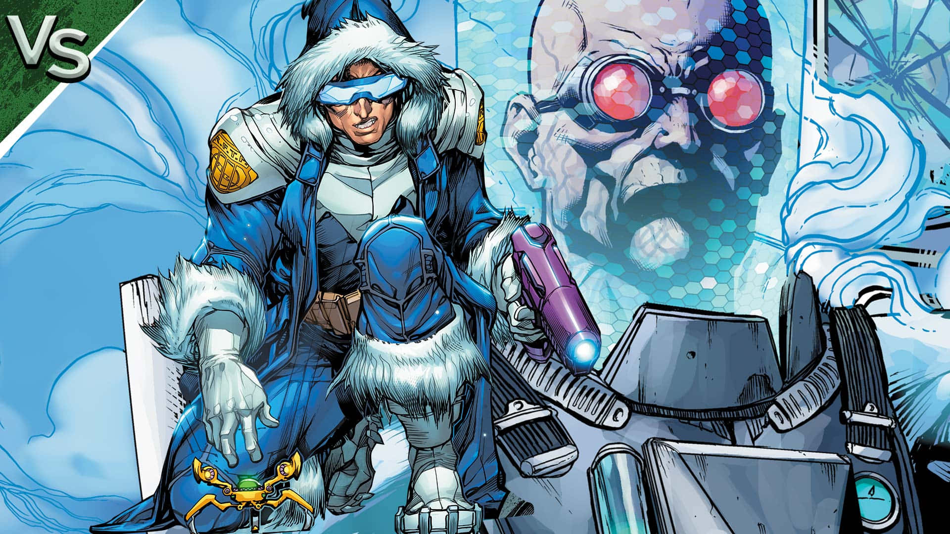 Mr. Freeze In Action, Chilling The Scene Background