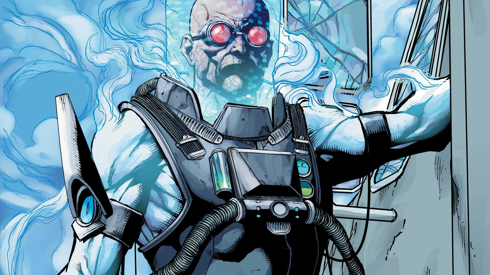 Mr. Freeze In An Icy Stance Background
