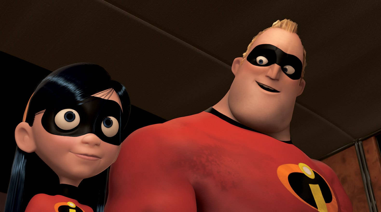 Mr. Incredible And Violet Background