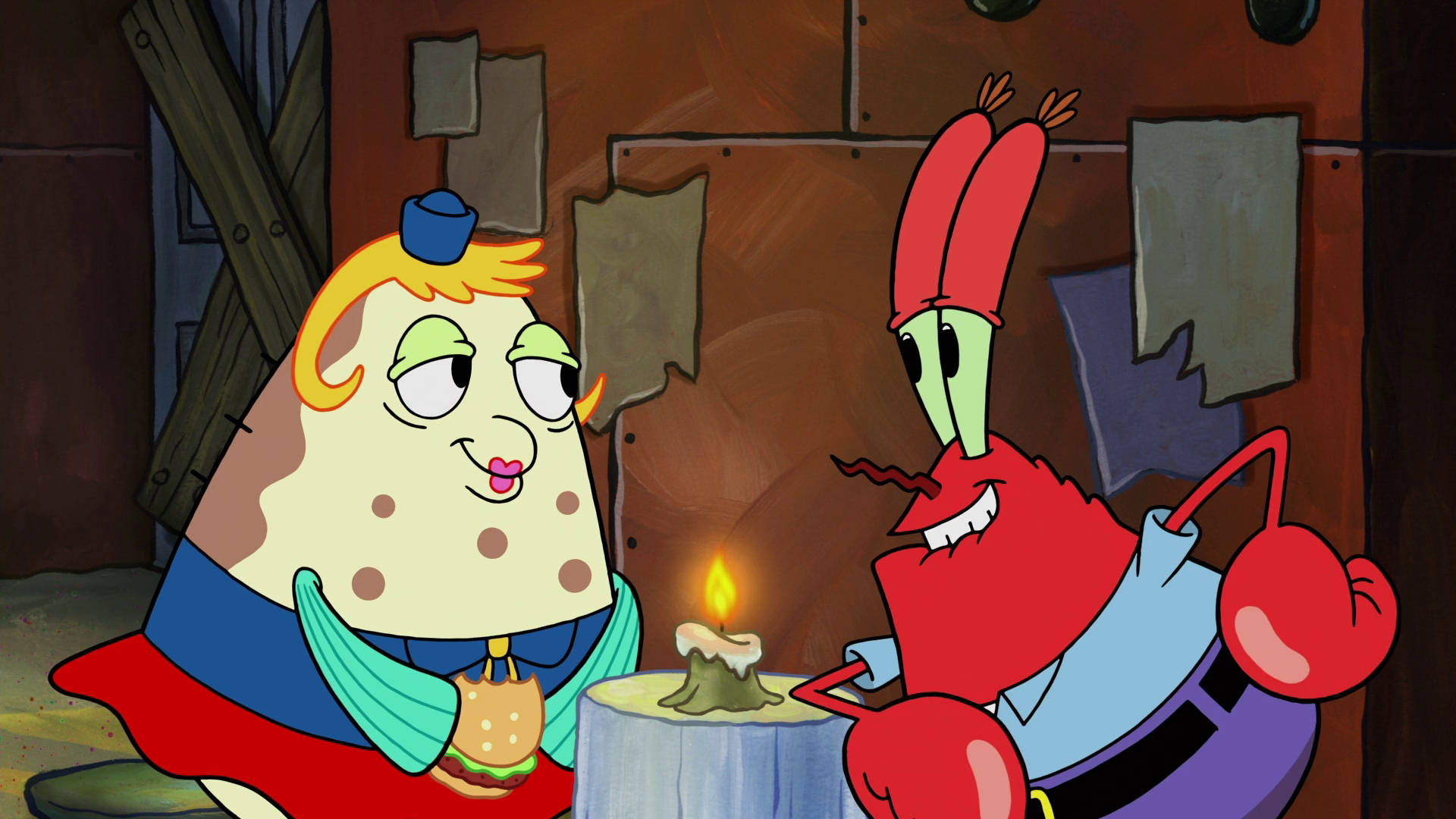 Mr. Krabs And Mrs. Puff Background