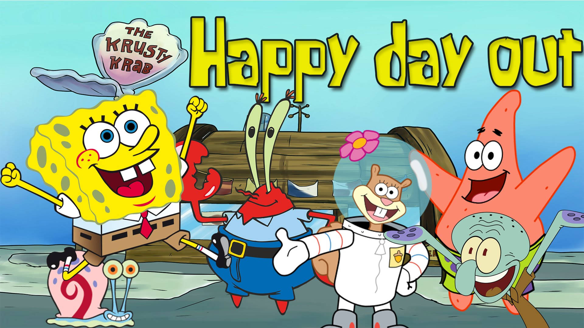 Mr. Krabs Happy Day Out Background