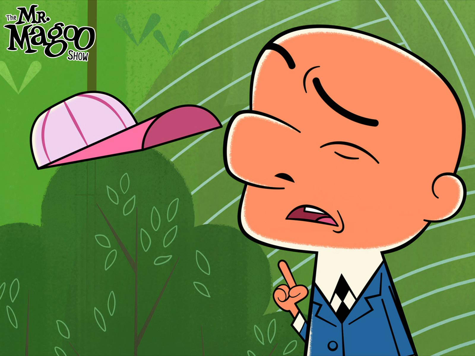 Mr Magoo Looking At Floating Cap Background