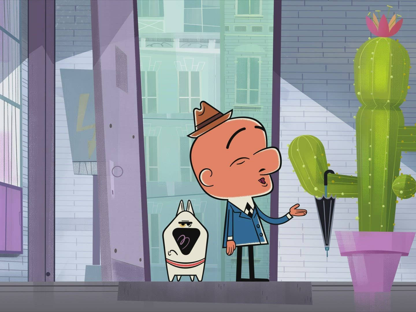 Mr Magoo With A Cactus Background