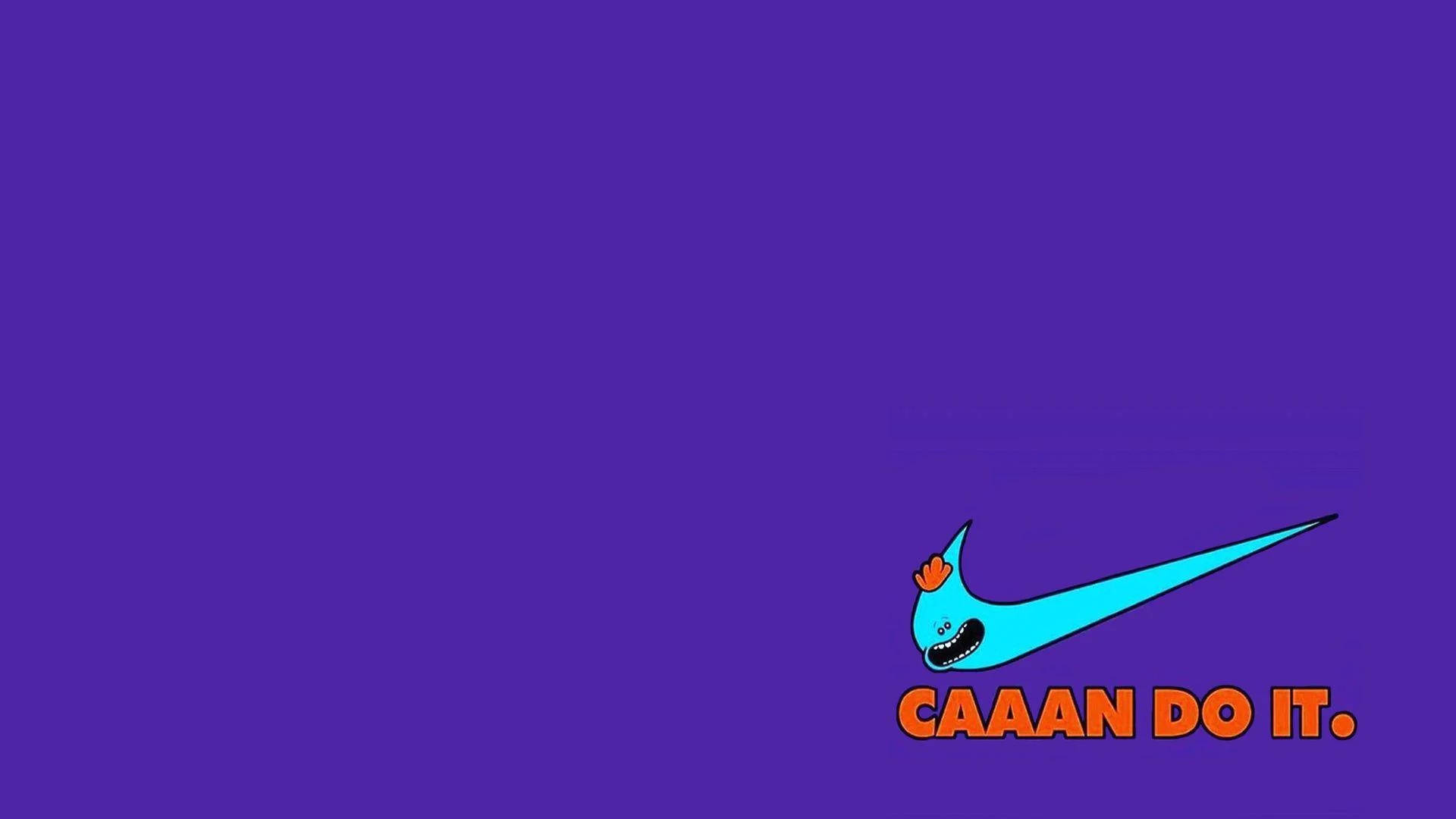 Mr Meeseeks Blue Nike Logo Background