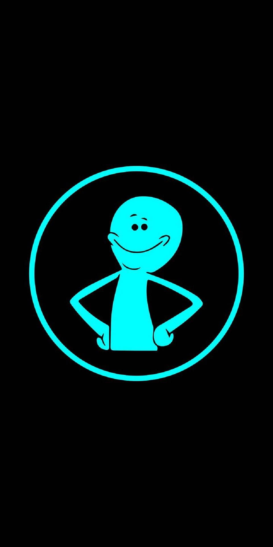 Mr Meeseeks Circular Logo Background