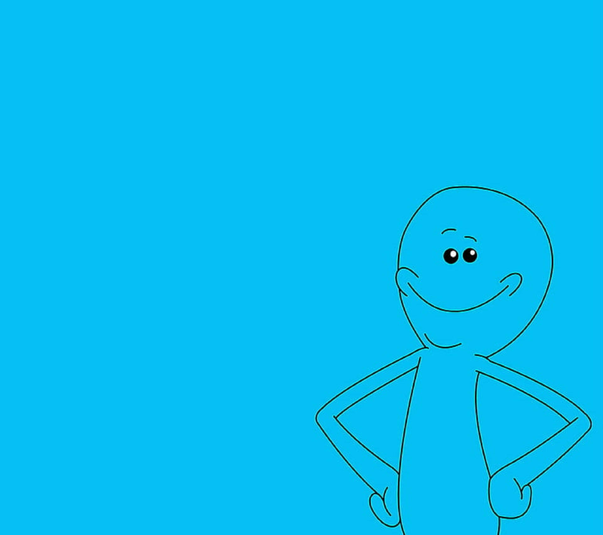 Mr Meeseeks In Blue Drawing