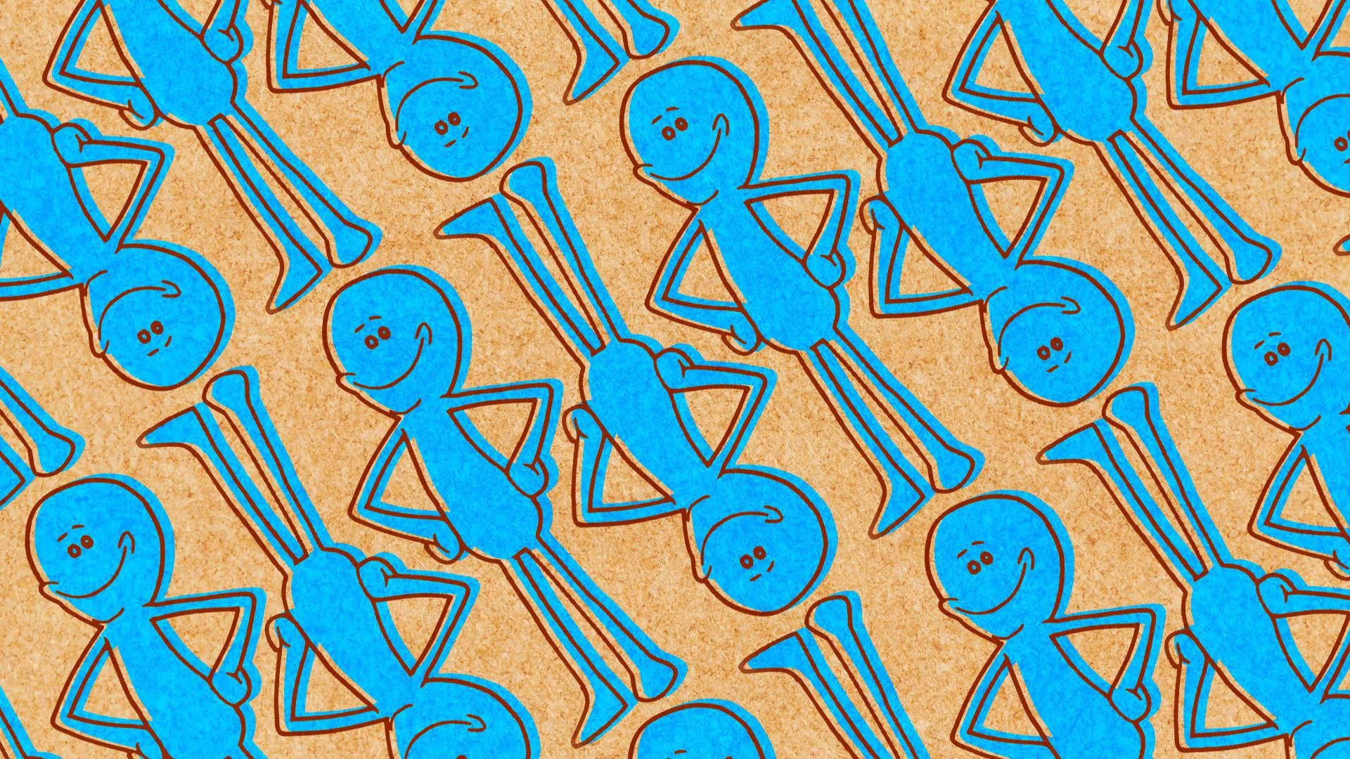 Mr Meeseeks Pattern Background