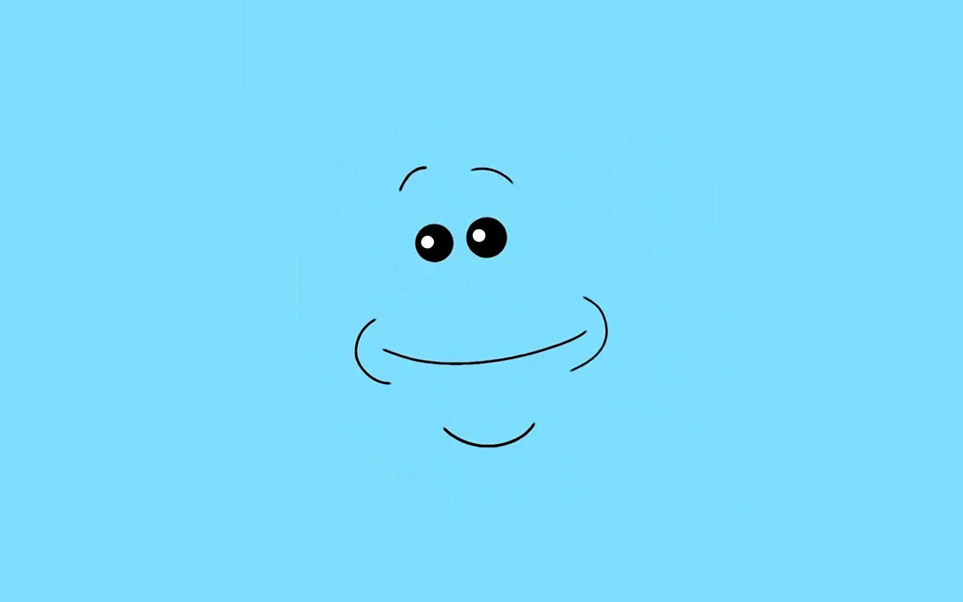 Mr Meeseeks Unhappy Face Background