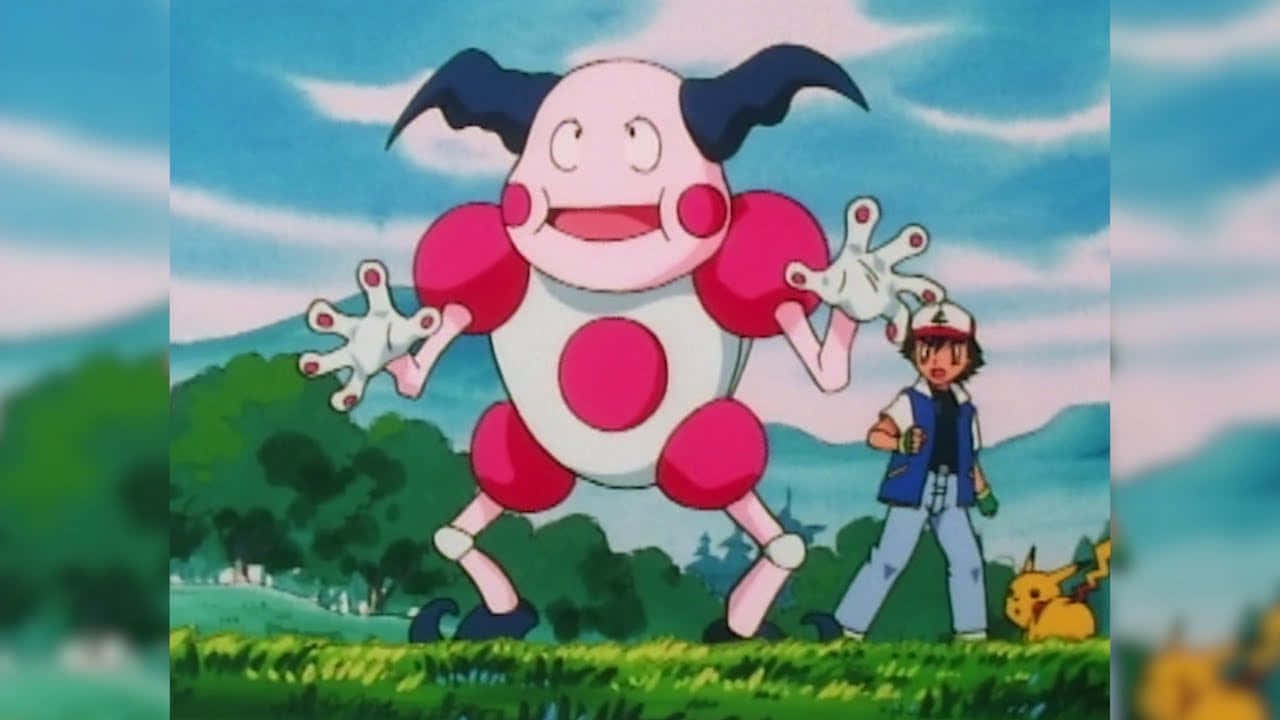Mr Mime And Ash Background
