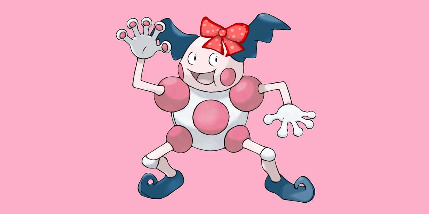 Mr Mime With A Bow Background