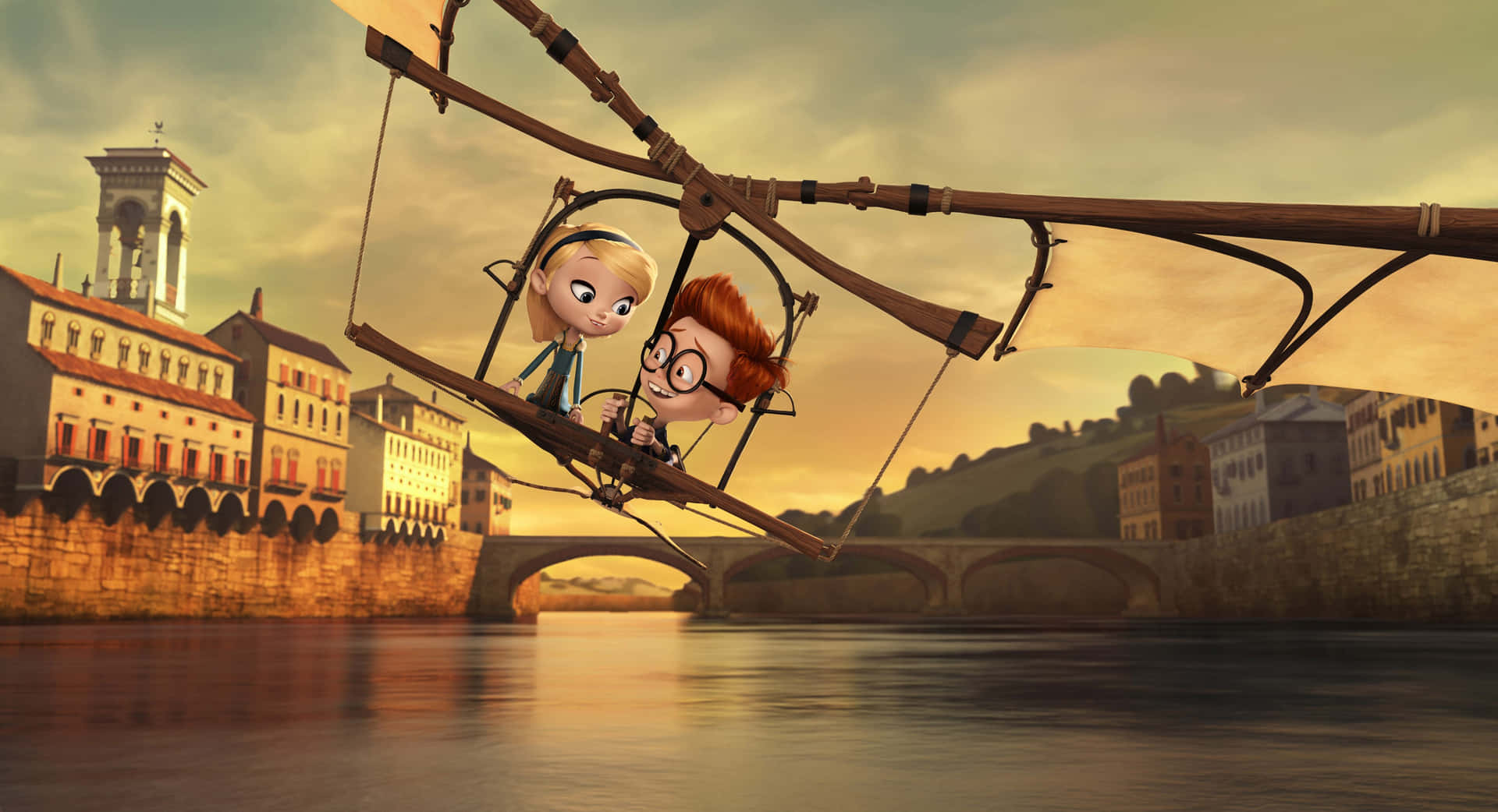 Mr Peabody Sherman Flying Machine Adventure Background