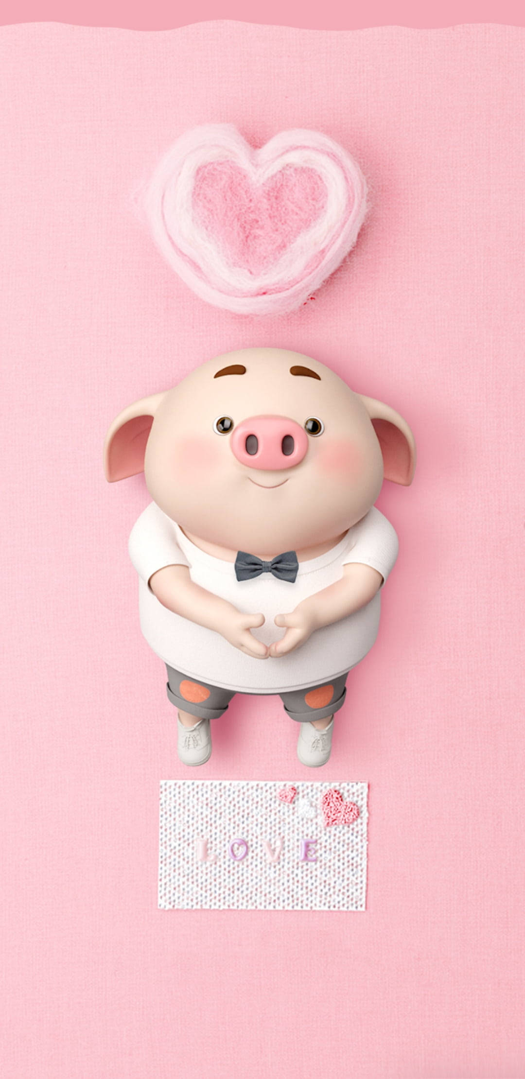 Mr Piggy Giving Love Background