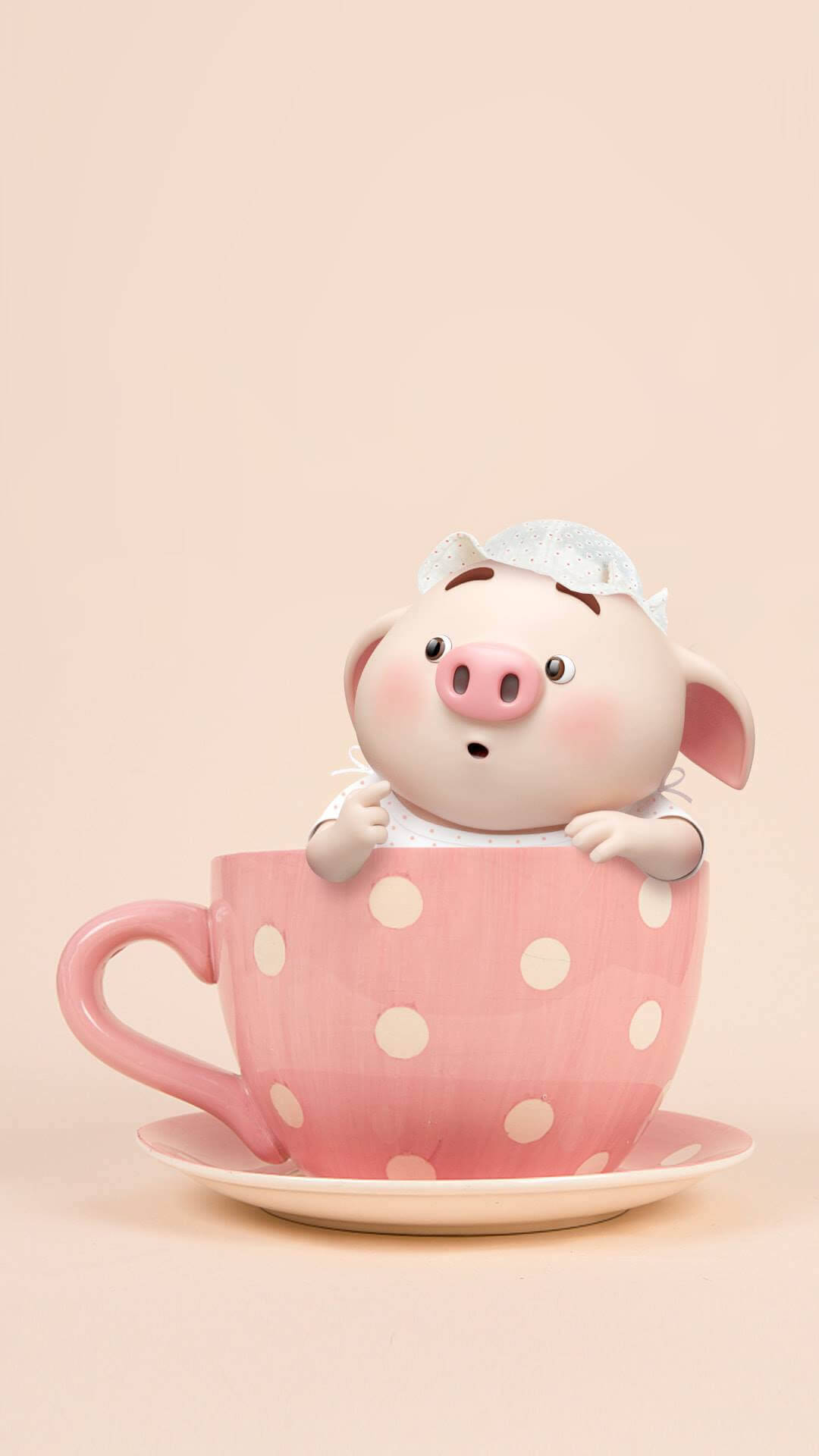 Mr Piggy In A Teacup Background