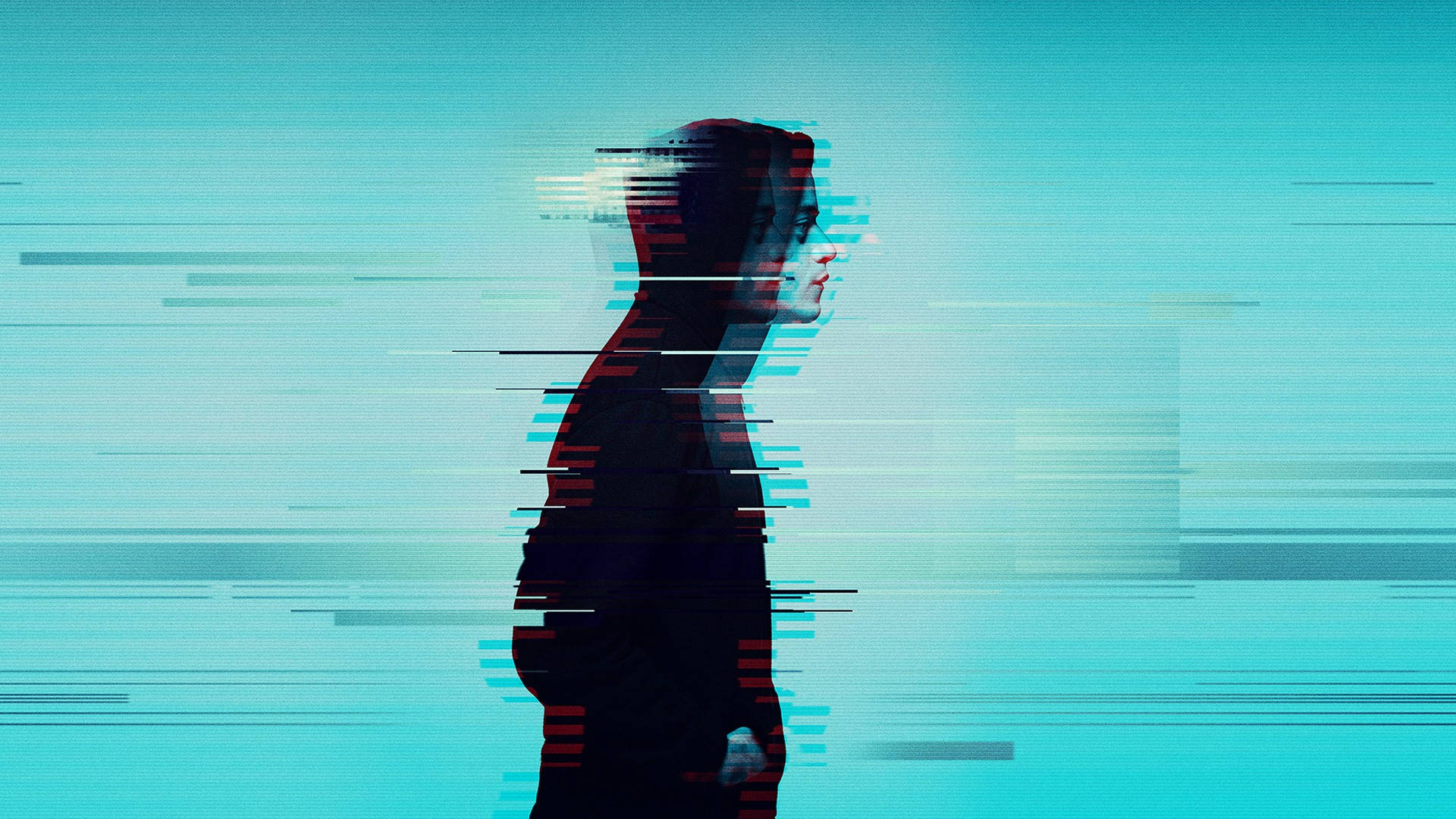 Mr. Robot Elliot Glitch Art Background