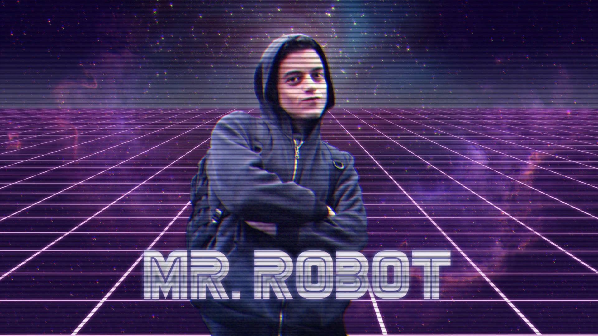 Mr. Robot Elliot Purple Aesthetic Background Background