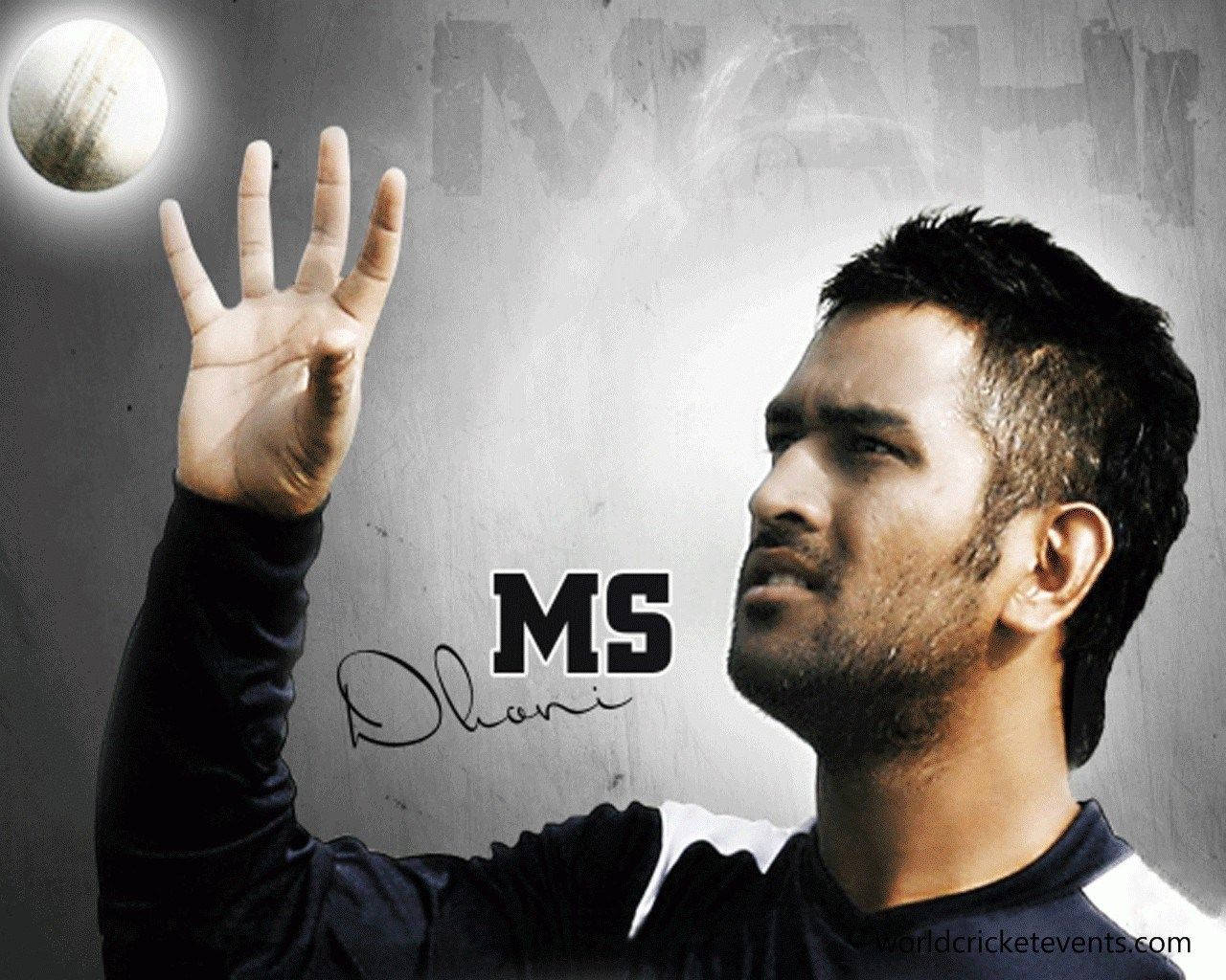 Ms Dhoni Hd Catching Cricket Ball Background