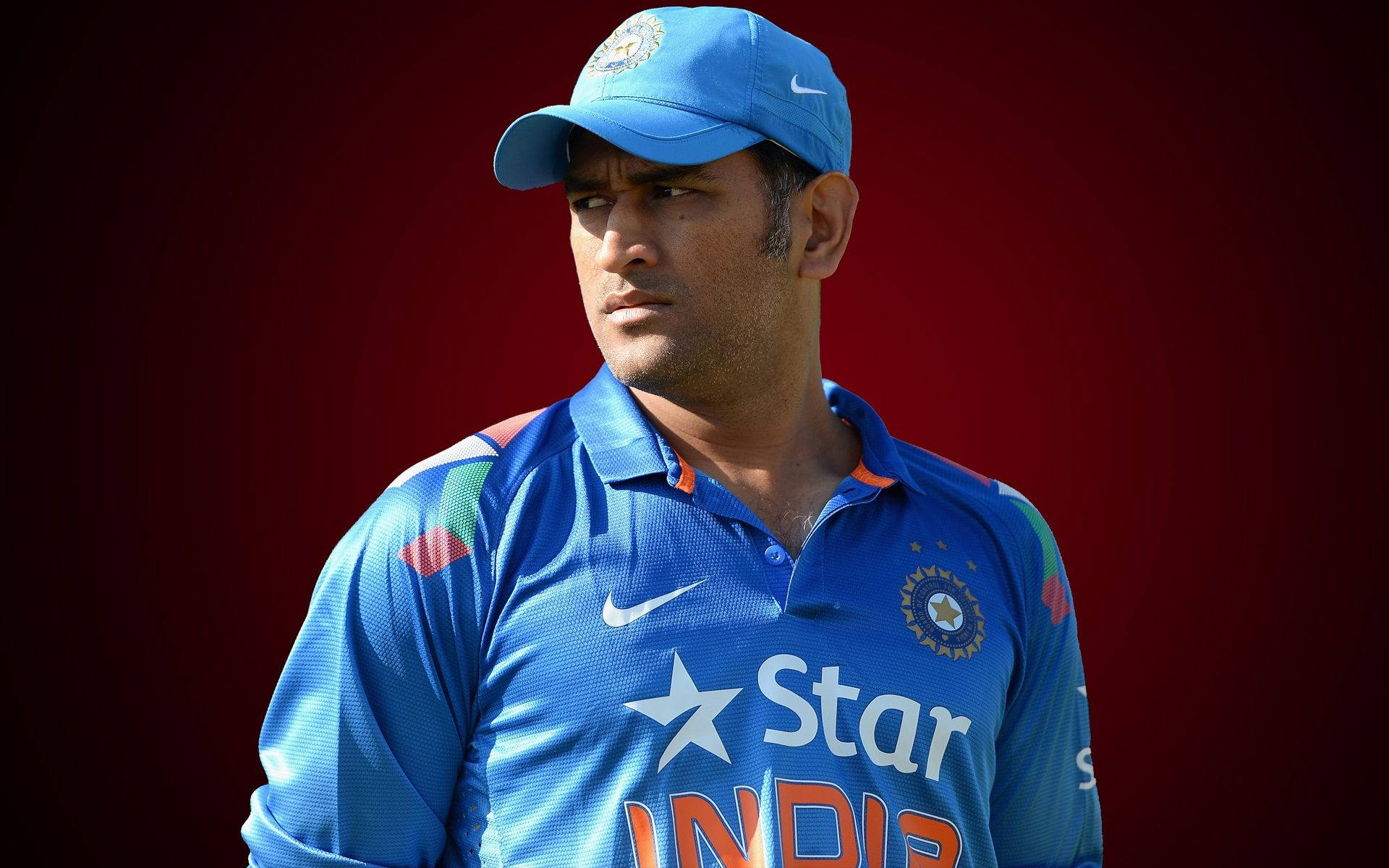 Ms Dhoni Hd Red Background